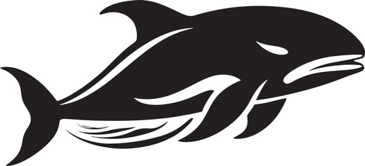 Blue Serenade Emblematic Vector Logo with Whale Ocean Oracle Iconic Whale Symbol Design