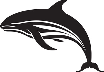 Celestial Cetacean Iconic Logo Design Whalesong Serenade Vector Emblem