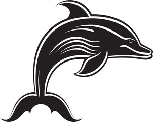 Soaring Seas Emblematic Whale Symbol Whalesong Serenade Iconic Vector Emblem