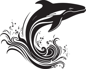 Wave Whisperer Vector Emblematic Logo Feral Boar Vector Iconic Logo Design
