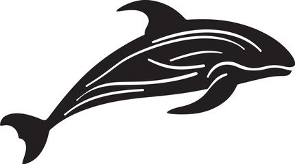 Majestic Leviathan Whale Vector Logo Design Oceanic Odyssey Iconic Whale Graphic Emblem