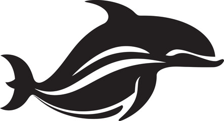 Fototapeta premium Aquatic Majesty Vector Logo Featuring a Whale Marine Monarch Whale Design Icon