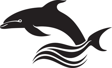 Marine Monarch Whale Design Icon Nautical Nobility Vector Logo with a Whale