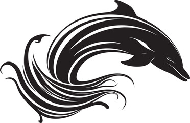 Celestial Cetacean Iconic Whale Graphic Maritime Magnificence Vector Logo with a Whale