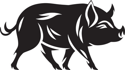 Savage Swagger Wild Boar Emblem Design Razorback Reign Iconic Boar Symbol