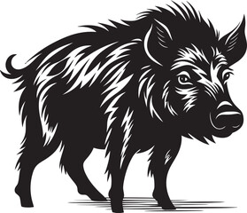Razorback Reign Iconic Boar Symbol Feral Force Wild Boar Vector Graphics