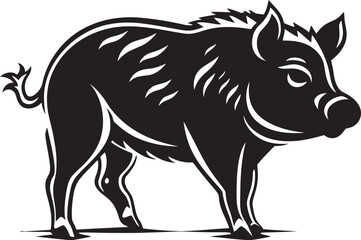 Roaring Rampage Vector Boar Logo Savage Swagger Wild Boar Emblem Design