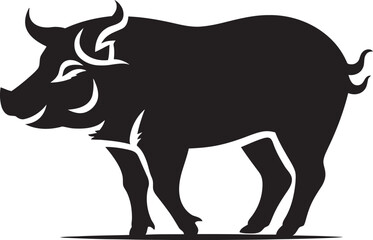 Thunderous Tusks Iconic Boar Vector Symbol Boar Boldness Emblematic Logo with Wild Boar