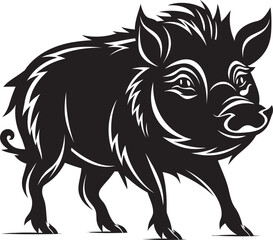 Tusked Terror Emblematic Boar Icon Design Rampant Roar Wild Boar Logo Emblem