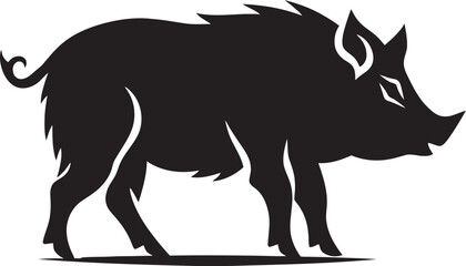 Roaring Rampart Emblematic Logo Design Feral Frenzy Iconic Boar Emblem Graphics