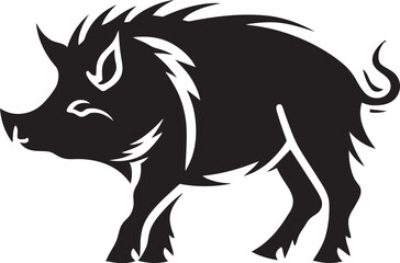 Warcry Wild Boar Iconic Boar Emblem Tribal Tusk Vector Boar Logo Design