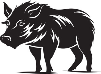 Beastly Boar Vector Boar Icon Graphics Ferocity Forge Iconic Boar Emblematic Design