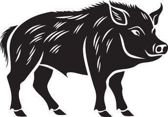 Razorback Rampage Wild Boar Emblematic Icon Boar Battalion Iconic Logo Graphics