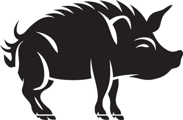 Rampaging Razorback Vector Boar Icon Feral Frenzy Iconic Logo Design
