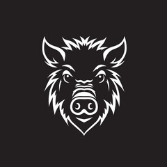 Feral Frenzy Iconic Logo Design Tusker Tempest Wild Boar Emblem Graphics