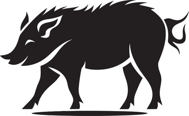 Tusked Tempest Iconic Boar Vector Emblem Boar Boldness Emblematic Logo Graphics