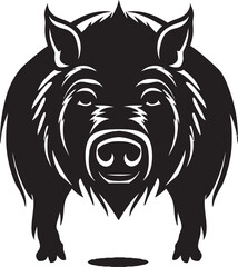 Primal Powerhouse Boar Iconic Emblem Ferocious Fury Iconic Logo with Wild Boar
