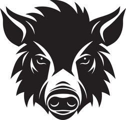 Ferocious Fury Iconic Logo with Wild Boar Snout Sovereign Wild Boar Emblematic Design