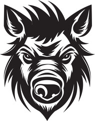 Roaring Rampage Iconic Logo with Boar Savage Snout Wild Boar Emblematic Symbol