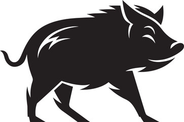 Rampant Roar Iconic Logo with Wild Boar Boar Battleground Wild Boar Emblematic Design
