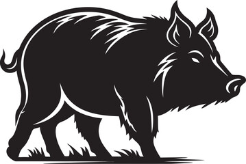 Thunderous Tusks Wild Boar Logo Graphics Tusker Triumph Iconic Logo with Boar