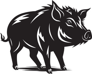 Primal Powerhouse Iconic Logo with Boar Ferocious Fury Wild Boar Emblematic Graphics