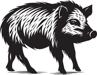 Savage Snout Iconic Boar Logo Design Feral Ferocity Wild Boar Vector Symbol