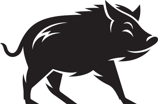 recommend clip art: Rampant Roar Iconic Logo with Wild Boar Boar Battleground Wild Boar Emblematic Design