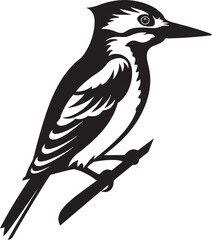 Primal Peck Vector Logo with Woodpecker Icon Percussive Plumage Iconic Woodpecker Emblematic Symbol