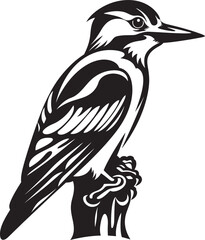 Arboreal Artistry Iconic Logo with Woodpecker Symbol Perky Pecker Woodpecker Emblematic Design