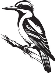 Plumage Percussion Woodpecker Symbol Design Beak Beat Vector Logo Design with Woodpecker Icon