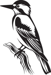 Crested Carver Woodpecker Symbolic Graphics Talon Tempo Vector Woodpecker Icon