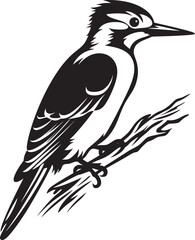 Obraz premium Vibrant Vigor Vector Logo with Woodpecker Icon Woody Whirlwind Iconic Woodpecker Emblematic Symbol