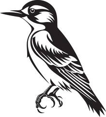 Timber Thrive Iconic Woodpecker Emblem Vibrant Vigor Vector Logo with Woodpecker Icon