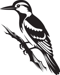 Arboreal Artistry Iconic Woodpecker Emblematic Design Perky Pecker Woodpecker Symbol Icon