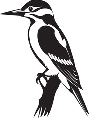Perky Pecker Woodpecker Symbol Icon Crested Carver Vector Logo Design with Woodpecker Emblem