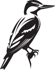 Vibrant Vigor Vector Logo with Woodpecker Icon Feathered Finesse Iconic Woodpecker Emblematic Design