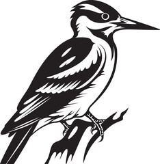 Avian Artistry Woodpecker Symbol Design Vibrant Vigor Vector Logo with Woodpecker Icon