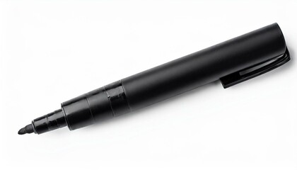 Side view of open blank marker isolated white background clipping path 
