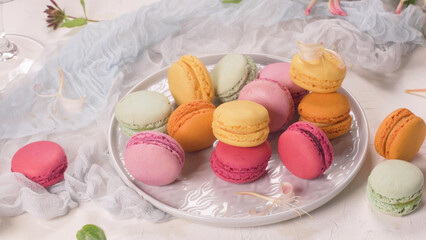 French sweet macarons