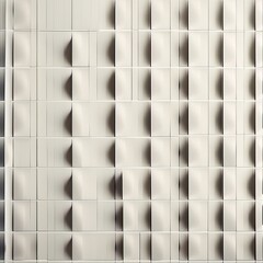 Close-up of a White Ceramic Tile Wall with Geometric Pattern

