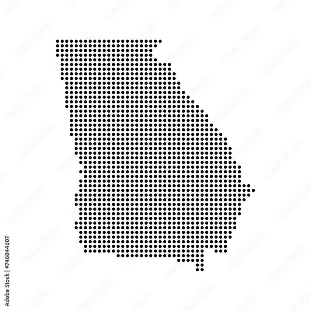 Wall mural georgia state map in dots