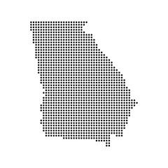 Georgia state map in dots
