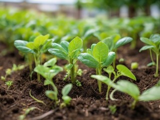 Obraz premium Flourishing Young Plants Nurturing Healthy Food