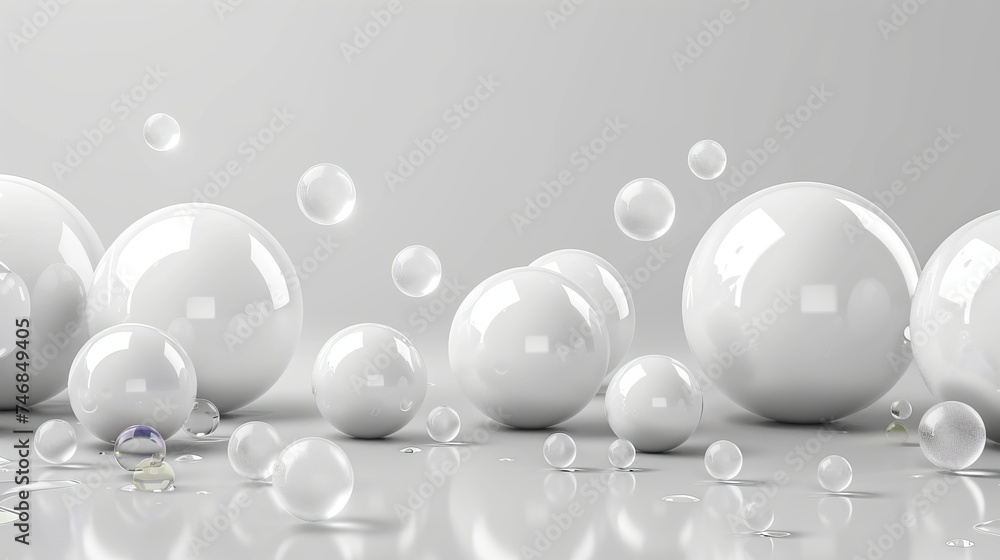 Poster futuristic 3d illuminated white background with soft glowing light for modern design projects