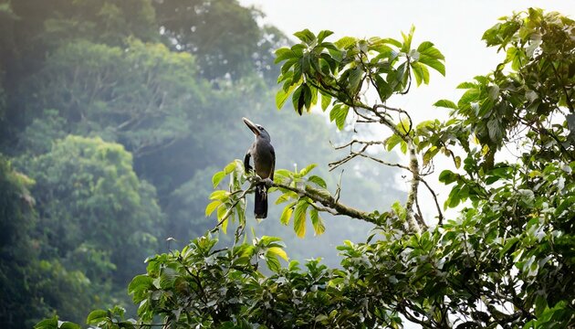 Ave en jungla exotica