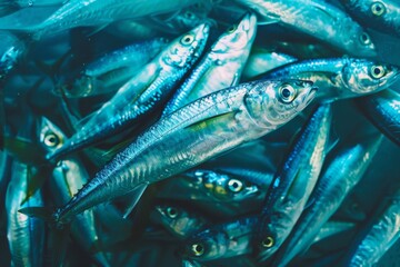 sardines fish origin - obrazy, fototapety, plakaty