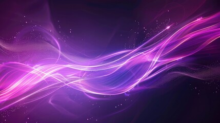 Fototapeta na wymiar Abstract flowing neon wave purple background