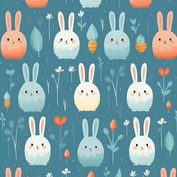  pattern with rabbits