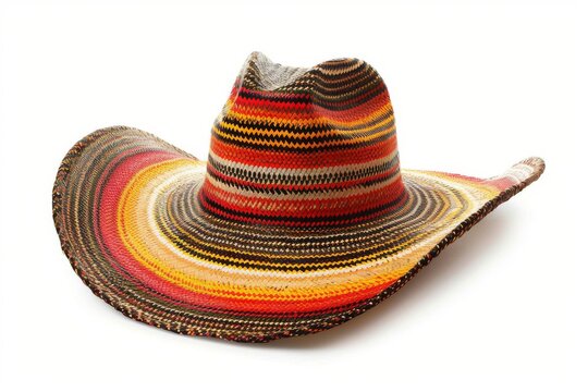 White background with isolated Mexican hat